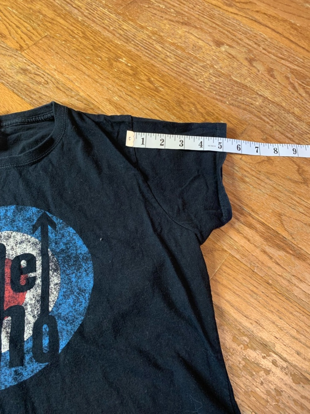 The Who Mod Target Graphic Band Tee | Cropped Black Raw Hem | XL - Picture 8 of 8